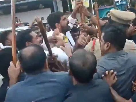 Telangana Cops Lathi Charge Book Huzurabad Mla For Mcc Violation