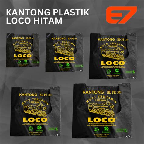 Jual Kantong Plastik Kresek Hd Loco Tebal Hitam Ukuran 17 24 28 35 40 Isi 500gram