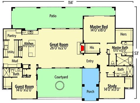 Spanish Courtyard House Plans