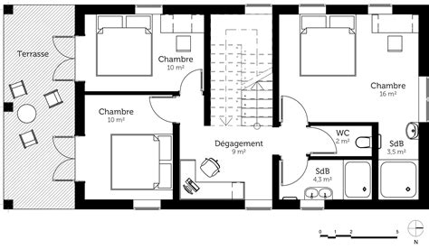 Plan Maison Tage Avec Terrasse Ooreka