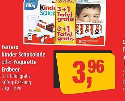 Ferrero Kinder Schokolade Oder Yogurette Erdbeer Angebot Bei Markant