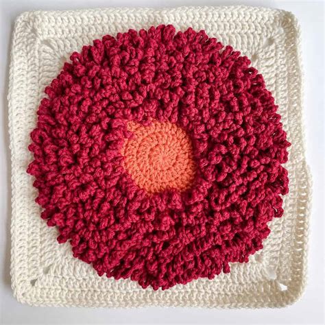 Crochet Fall Flower Granny Square Free Crochet Pattern