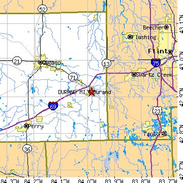 Durand, Michigan (MI) ~ population data, races, housing & economy