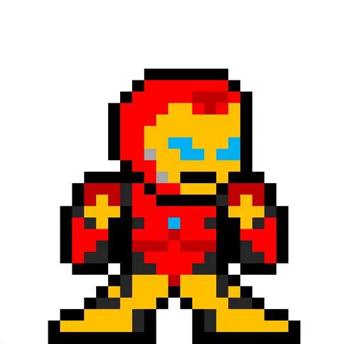 Iron Man Pixel Art Iron Man Marvel Avengers