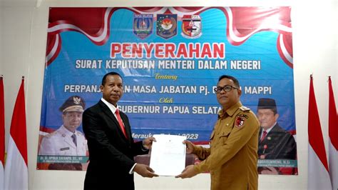 Pj Bupati Mappi Terima Sk Perpanjangan Masa Jabatan Pojok Papua