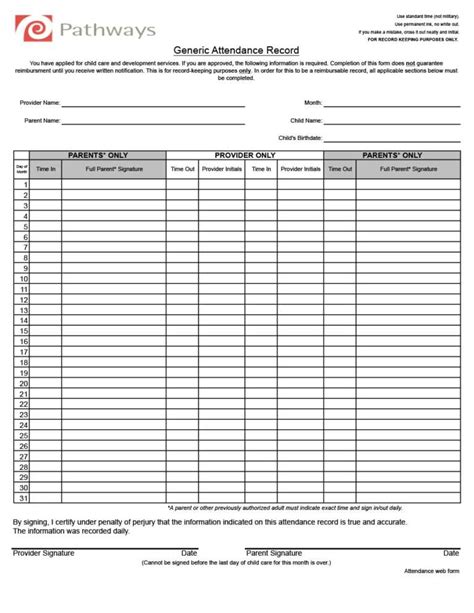 Free Attendance Tracker Templates - Docformats.com