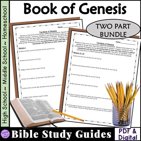 Bible Study Questions For Book Of Genesis 2 Part Made By Teachers