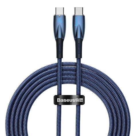 Baseus Usb C Till Usb C Kabel 100w 2m Blå