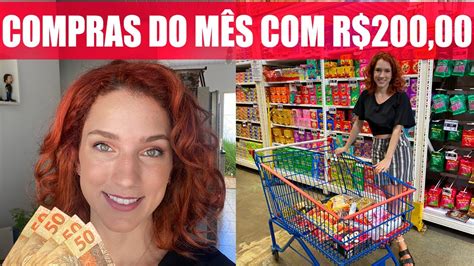 COMPRAS DO MÊS R 200 00 YouTube