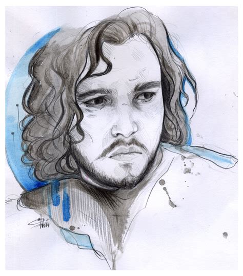 Jon Snow Drawing Pencil Sketch Colorful Realistic Art Images