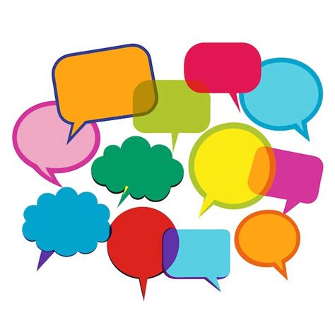 Colorful Speech Bubbles In Various Shapes And Sizes Premium Ai