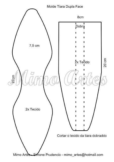 Tiara Dupla Face Com Molde Para Imprimir Ver E Fazer