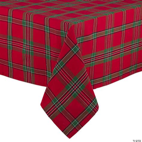 Holiday Plaid Tablecloth 60x84 Oriental Trading