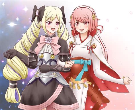 Elise And Sakura Fire Emblem And 1 More Drawn By Amezuku Danbooru