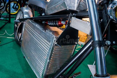 Battery Box on the Frame of an Electric Motorcycle Stock Image - Image ...