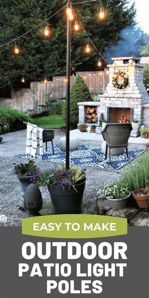 Patio String Light Pole Ideas - Patio Ideas