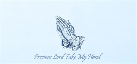 Precious Lord Take My Hand Blue Faux