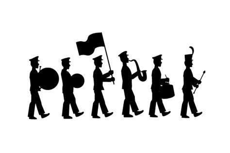 Marching Band Silhouette SVG