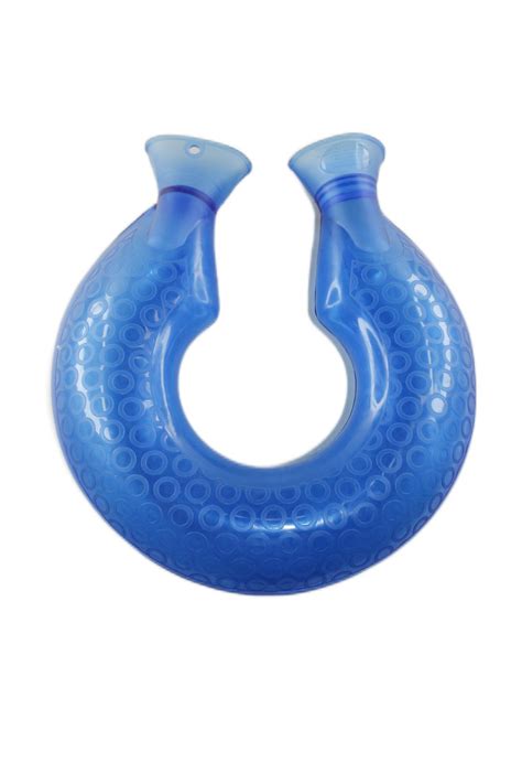 Luxury Collapsible Reusable Water Injection Pvc U Shaped Hot Water Bottle With Circular
