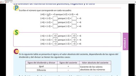 Divisi N De N Meros Enteros Positivos Negativos Y El Cero Youtube