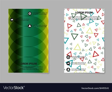 Abstract Brochure Compositions In Business Style Vector Image