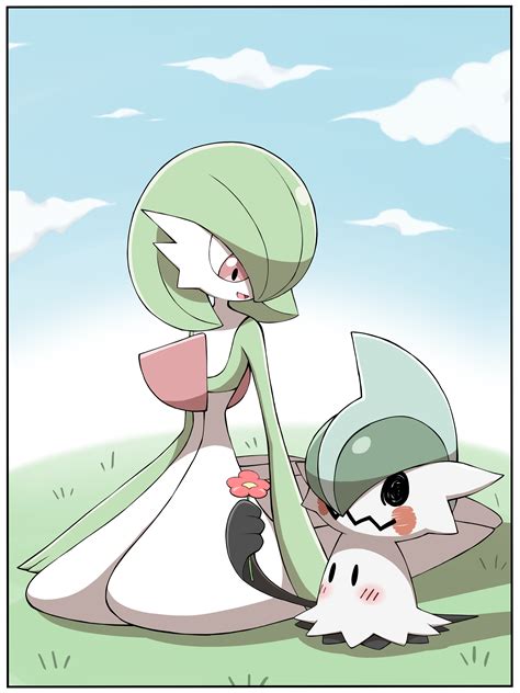 Gardevoir Mimikyu And Gallade Pokemon Drawn By Shabana May Danbooru