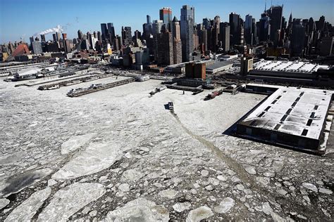 See An Aerial View Of Frozen New York City Time