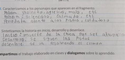 D Caracterizamos A Los Personajes Que Aparecen En El Fragmento