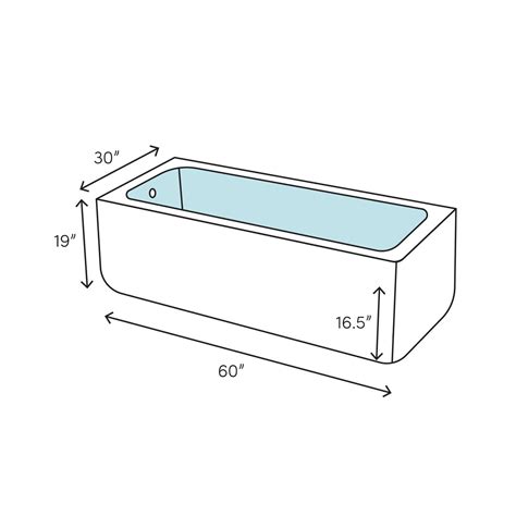 Fine Fixtures 60" x 30" Drop in Soaking Bathtub & Reviews | Wayfair