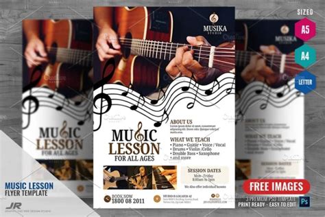 25 Free Music Lessons Flyer Templates Download