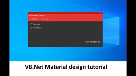 VB Net Material Desing For Visual Basic Using MaterialSkin YouTube