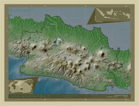 Jawa Barat Indonesia Wiki Labelled Points Of Cities Stock