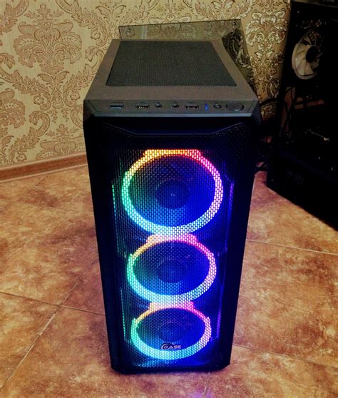 Корпус Powercase Mistral Z4 Mesh LED, черный (CMIZB-L4) — купить по ...