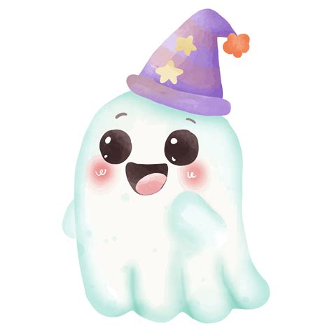 Cheerful Ghost In A Party Hat Ready For Fun Png