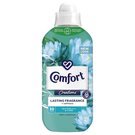 Comfort Fabric Conditioner Waterlily And Lime 900ml 30 Washes Branded