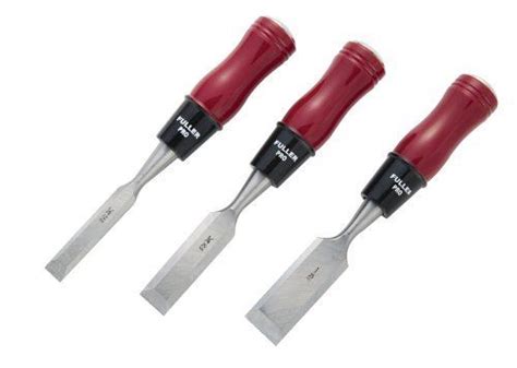 Fuller Tool Pro Series Heavy Duty Wood Chisel Set 3 Piece Wood