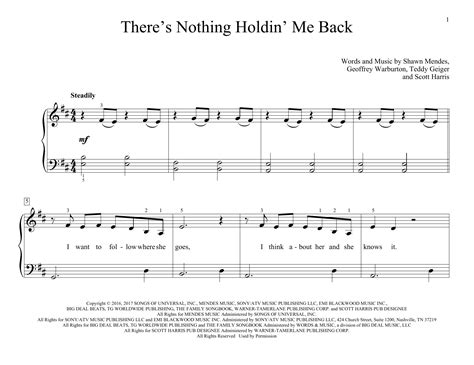 There S Nothing Holdin Me Back By Shawn Mendes Sheet Music For