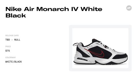 Nike Air Monarch IV White Black - 415445-101 Release Info