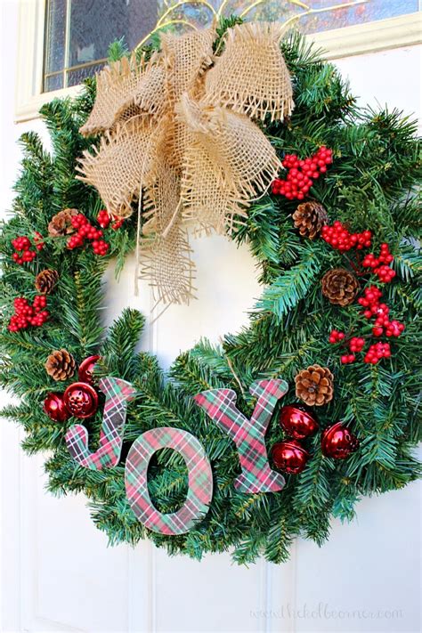 JOY Christmas Wreath - Domestically Creative