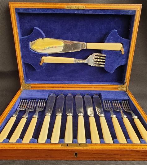 James Dixon Sons Fish Set For 6 14 Victorian Catawiki