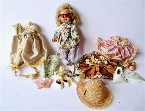 Vintage 1950s Unmarked Cosmopolitan Ginger Doll And Clothing Lot Blonde