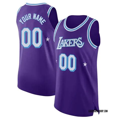 Big And Tall Mens Custom Los Angeles Lakers Nike Authentic Purple 202122 Jersey City Edition