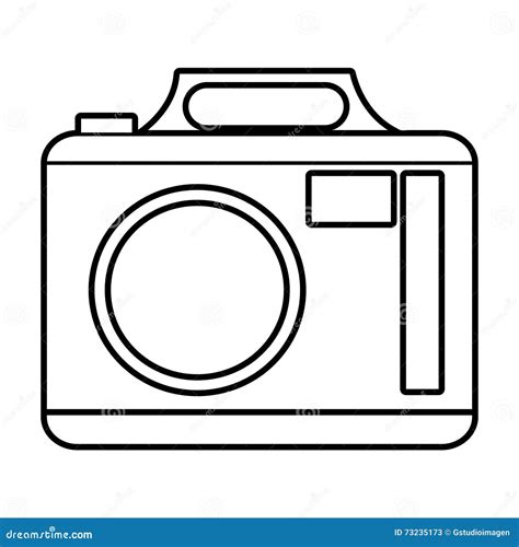 White Photo Camera Graphic Stock Illustration Illustration Of