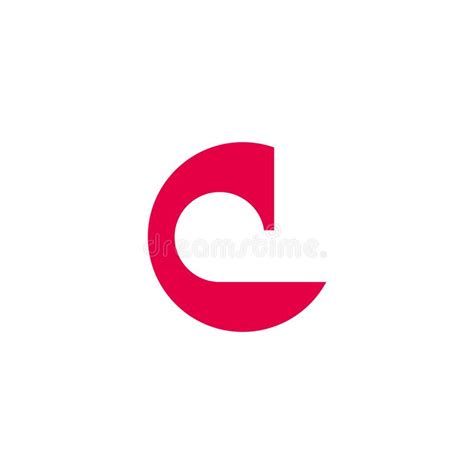 Letter C Simple Circle Geometric Logo Vector Stock Vector