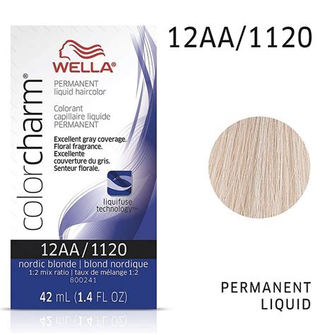 Wella 12AA Nordic Blonde Color Charm Permanent Liquid Haircolor