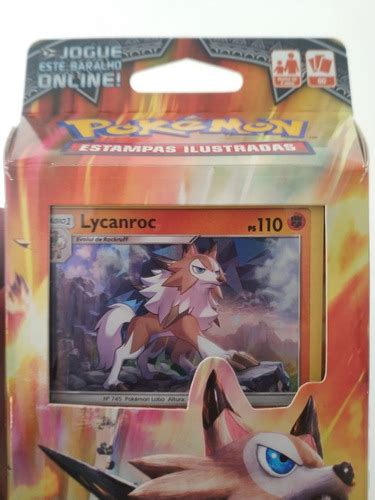 Deck Pok Mon Rocha Confi Vel Sol E Lua Lycanroc Parcelamento