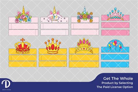 Printable Paper Crown for Kids - Paper Crown Bundle - Drizy Studio