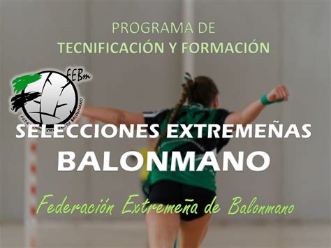 Programa de Tecnificación 2022 Federación Extremeña de Balonmano