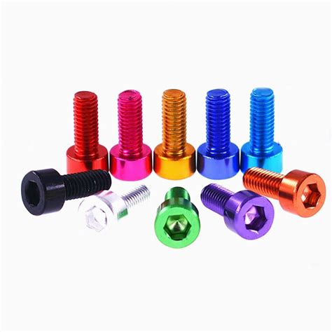 M6 Knurled Head Screw Color Aluminum Alloy Hand Handle Screw Hand Tight