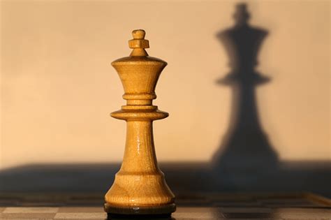 Chess Piece King And Shadow From Her Stock Photo Download Image Now